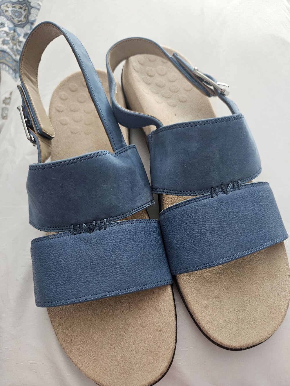 Vionic Morro  Blue Two-Strap Slingback Sandal Sz 13